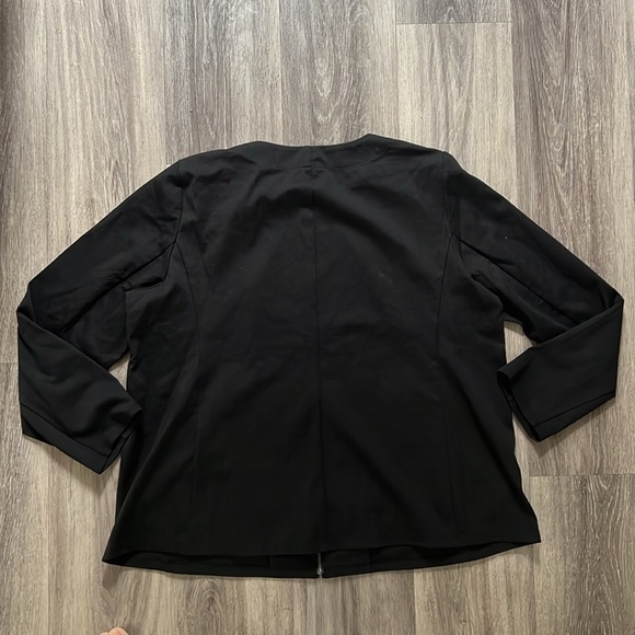 Eileen Fisher Cotton Ponte Womens Business Casual Collarless Blazer Jacket XL - Picture 4 of 8